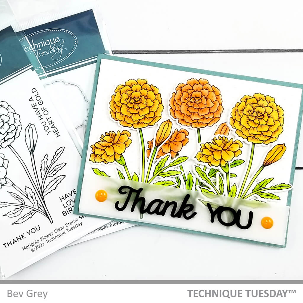 Marigold Thank You Card | Technique Tuesday