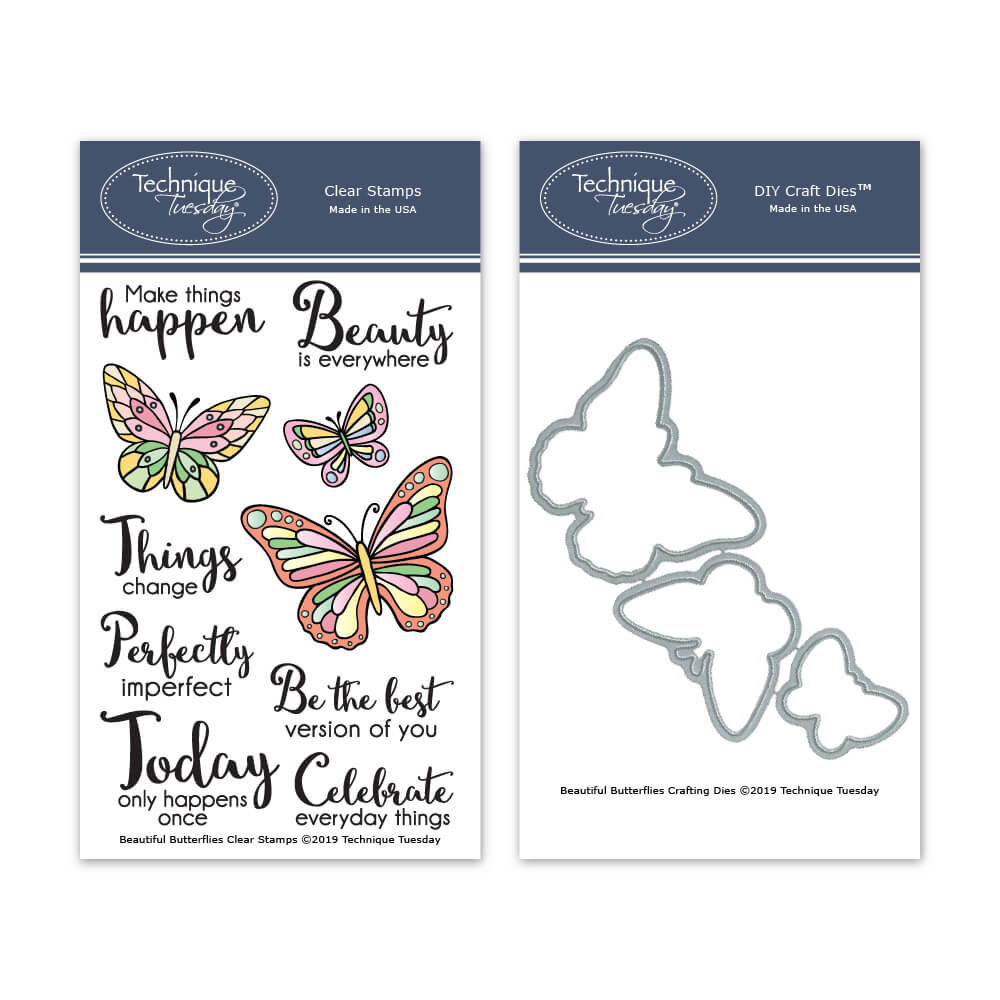 Download Beautiful Butterflies Stamps Dies Technique Tuesday