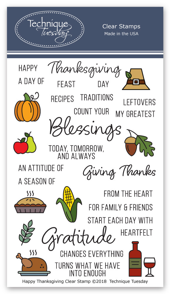 Happy Thanksgiving Stamp Set Technique Tuesday