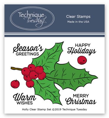 Hying Holiday Holly Berry Leaves Clear Stamps for Card Making Scrapbooking,  P
