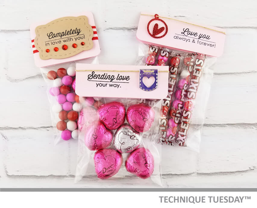 Sending Love DIY Party Favor Treat Bags, Paper Craft Project Idea