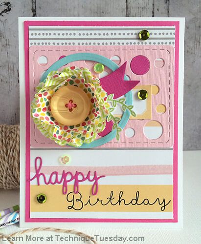 Happy Birthday Card | Paper Craft Project Idea | Technique Tuesday