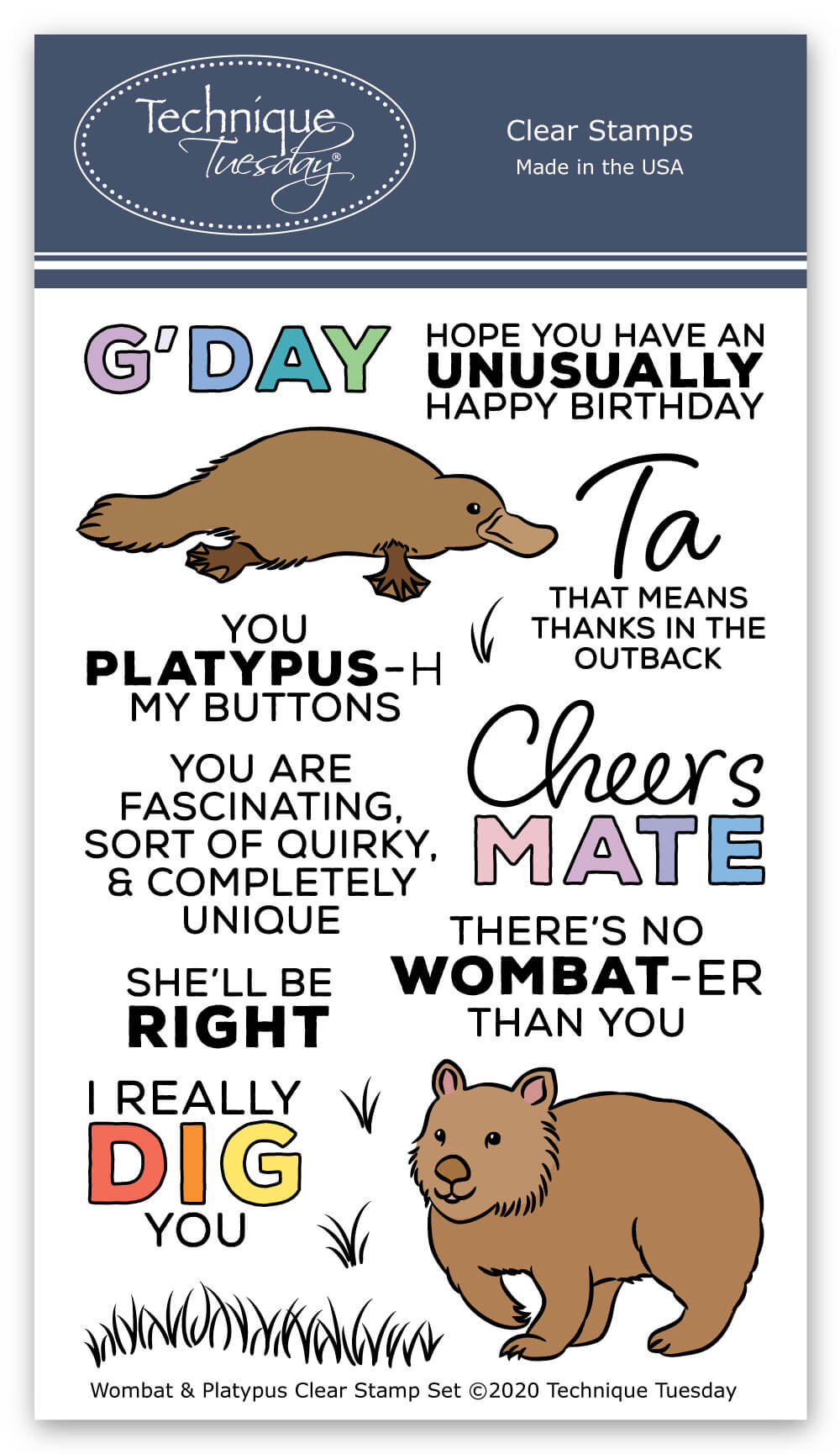 Quin & Queenie the Quokkas Clear Stamps with Matching Dies